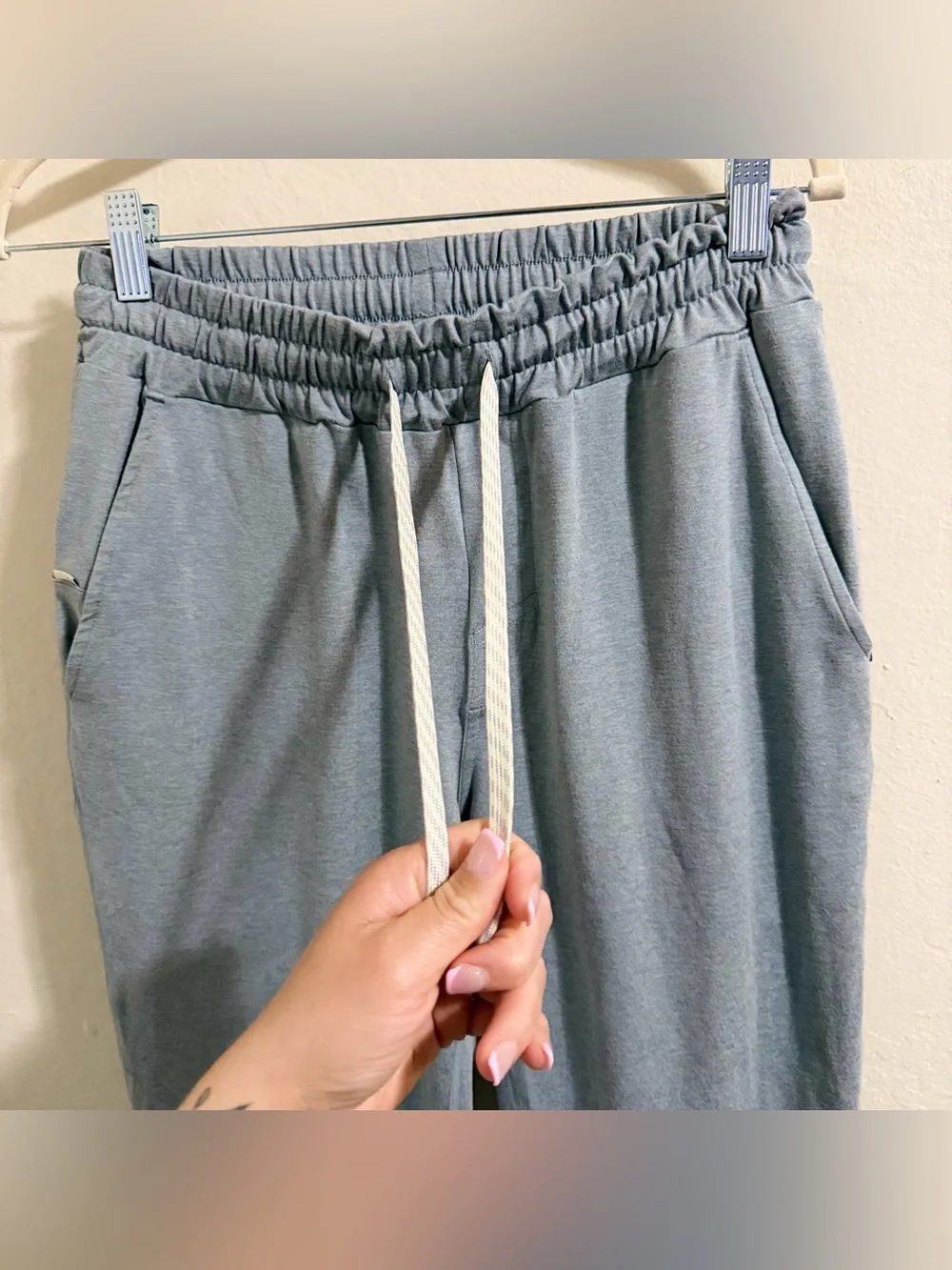 Vuori Men's Ponto Performance Pant Steel Blue Gray Knit Lounge Jogger Size M